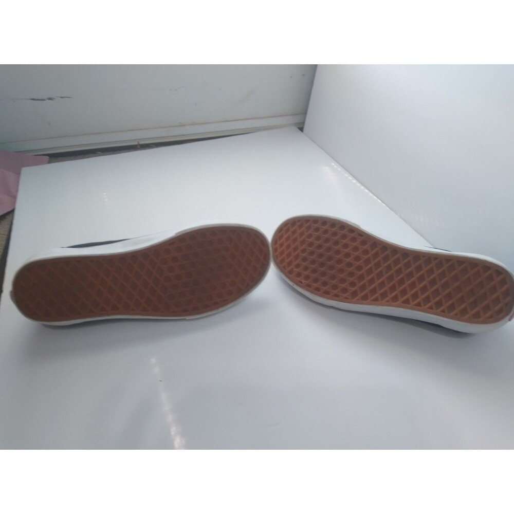 Vans Off The Wall Black Slip on Shoes Men's Size 6 Women's 7.5 Lace Up Sneakers - Picture 2 of 10